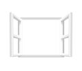 Plain White Open Window Ã¢â¬â Add your own image or text Royalty Free Stock Photo